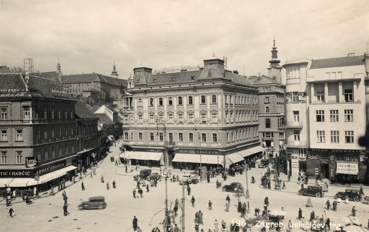 Palača Pongratz, srušena oko 1937. godine, razglednica